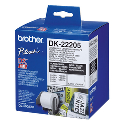 páska Brother DK-22205 orig. pro QL500/QL700 (role 62mm x 30,48m) papír samol. - bílý 
