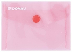 obálka s drukem A6, PP DONAU (180 mic.) - transparent/červená 