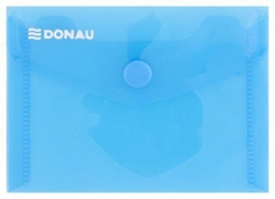 obálka s drukem A6, PP DONAU (180 mic.) - transparent/modrá 