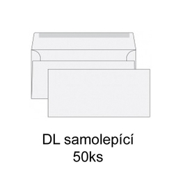 obálka DL (110x220mm) bez okénka, samolepící překládací - 50 ks 