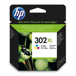 HP č. 302XL (F6U67A) orig. pro OJ3830/4650, DJ2130/DJ1010 (HP302XL) - barevná XL 8 ml/400 str.