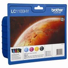 Brother LC-1100HYVALBP orig. pro DCP-165C, MFC-6490 (LC1100) - CMYK 3x750, 1x900 str.