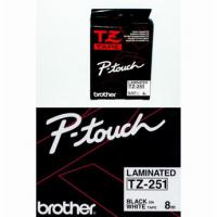 páska Brother TZ-FX251 pro P-Touch, 24mm/8m, černá na bílé - flexibilní 
