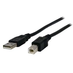 kabel USB A-B, 2.0 LOGO Economy, černý - 1,8 m 