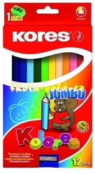 pastelky KORES Jumbo, trojhranné - 12ks 