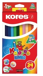 pastelky KORES Jumbo, trojhranné - 24ks 