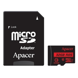 paměťová karta micro SDHC Apacer, UHS-I, 32GB Class10, s adaptérem (85MB/s) 
