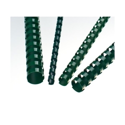 vazba - hřbet kroužkový EUROsupplies A4, 14mm (81-100 listů) zelený - 100ks 
