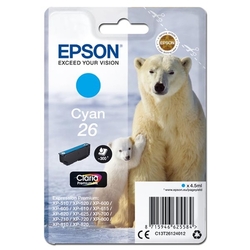 Epson č. 26 (T2612) orig. pro Expression Premium XP800,XP700,XP600 (EP26) - cyan 4,5 ml