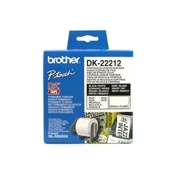 páska Brother DK22212 orig. pro QL500/QL700, role 62mmx15,24m, film samol., bílý - 1 role 