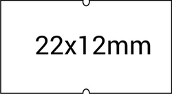 etikety do kleští - COLA-PLY (22x12mm), 1500 et./kot., 1ř - bílé 