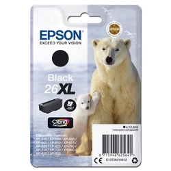 Epson č. 26XL (T2621) orig. pro Expression Premium XP800/700/600 (EP26XL) - černá 12,2 ml