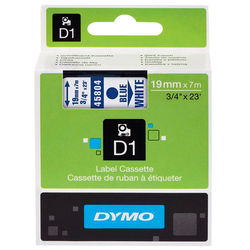 páska DYMO 45804 orig. pro štítkovače D1 (19mm x 7m) - modrý tisk/bílá 
