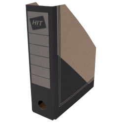 box/stojan na spisy a časopisy HIT Natur (30,5x23x7,5cm) eco karton - černý 