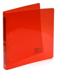 pořadač kroužkový A4 P+P (2-144) 4kr., hřbet 2cm, průhledný plast - červený 