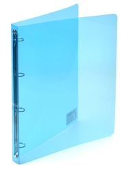 pořadač kroužkový A4 P+P (2-147) 4kr., hřbet 2cm, průhledný plast - modrý 