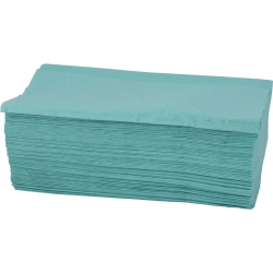 ručníky papírové skládané ZZ (25x23cm) jednovrstvé, recykl, 200ks/20 bal. - zelené 4.000 ks ručníků