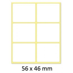 etikety pro ruční použití (56x46mm) celkem 60 etiket, 10 archů A6 