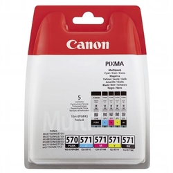 Canon č. 570+571 (0372C004) orig. (PGI570+CLI571) - C/M/Y/K + PGI BK 1x15 + 4x11 ml