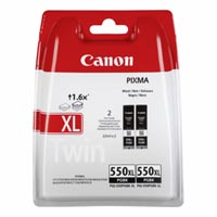 Canon 6431B005 PGI-550BK XL TWIN orig. pro iP7250, MG5450, MG6350 - 2x černá XL 2x22ml