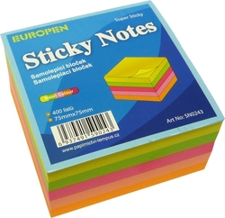bloček snímatelný samolepící Sticky Notes (75x75mm) 400 listů - neon mix 