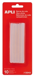 tavné tyčinky APLI (7,5x100 mm) transparentní - 10ks 