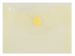 obálka s drukem A6, PP DONAU (180 mic.) - transparent/žlutá 