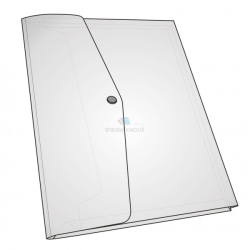 obálka s drukem A4 OPALINE, prostorové, hřbet až 2cm - transp. čirá 