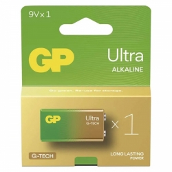 baterie alkalická GP ULTRA (6LR61) 9V - 1ks 