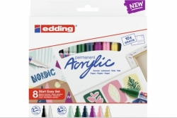 Sada akrylových popisovačů EDDING Nordic Easy Start (5100 a 5300) - 8 barev 