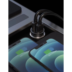 nabíječka/síťový adaptér SWISSTEN 30W, 2 porty, USB-C + USB-A, rychlonabíjení - bílá 