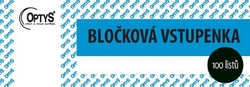 bločková vstupenka OPTYS, 100 listů, odtrhávací 