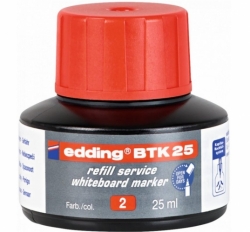 náhradní inkoust Edding BTK25 pro plnitelné tabulové popisovače (25ml) - červený 