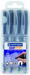 popisovač OHP Centropen 2636 vl.hrot F (0,6) - sada 4 barvy 