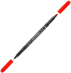 popisovač CD Centropen 3616 DOUBLE - hrot 1,2mm - červený 