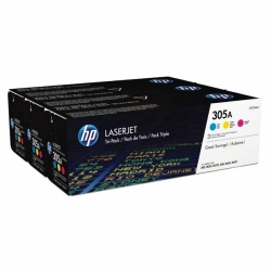 HP č. 305A (CF370AM) orig. PACK (CE411A, CE412A, CE413A) - CMY 3x 2.600 str.
