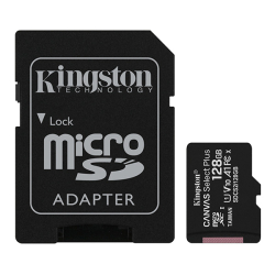 paměťová karta micro SDHC/SDXC/SDCS2 KINGSTON CANVAS 128GB, UHS-I U1, Class10 (100MB/s) 