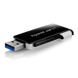 Flash Disk APACER AH350, 128GB, vysouvací, USB 3.2 - černá 