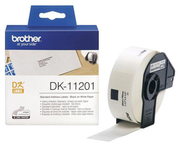 páska Brother DK11201 orig. pro QL500/QL700, štítky 29x90,3mm, 400ks - papír role bílá 