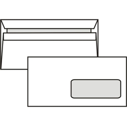 obálka DL (110x220mm) s okénkem, samolepící překládací - 50ks 