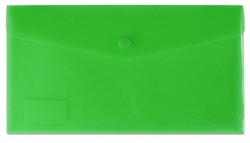 obálka s drukem DL, PP DONAU (180 mic.) - transp. zelená 