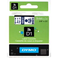 páska DYMO 40914 orig pro štítkovače D1, 9mm x 7m - modrý tisk/bílá 