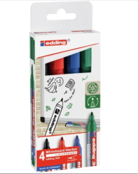 popisovač tabulový Edding 360 (whiteboard) s kulatým hrotem (1,5-3 mm) - 4 barvy 