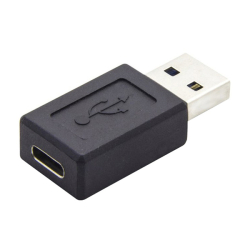 redukce USB A M (3.0) -> USB C F (3.1) - černá 