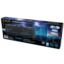 klávesnice E-Blue Cobra K746 Combatant-EX, herní, USB, CZ, podsvícené okraje - černá 