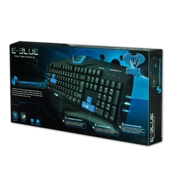 klávesnice E-Blue Cobra Combatant-X, herní, USB, CZ, podsvícená - černá 