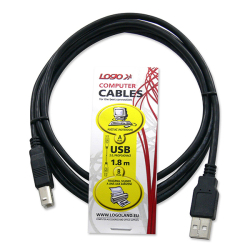 kabel USB A-B 2.0 LOGO (480Mb/s) - 1,8m