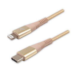 LOGO USB kabel (2.0) C samec - Apple Lightning samec, 1m - nylonové opletení