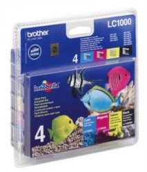 Brother LC1000 CMYK orig. pro DCP 130C,330C,540CN - bk,c,m,y 1x500, 3x400str.