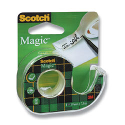 páska lepicí Scotch MAGIC s odvíječem (19mm x 7,5m) - popisovatelná matná - 1ks 